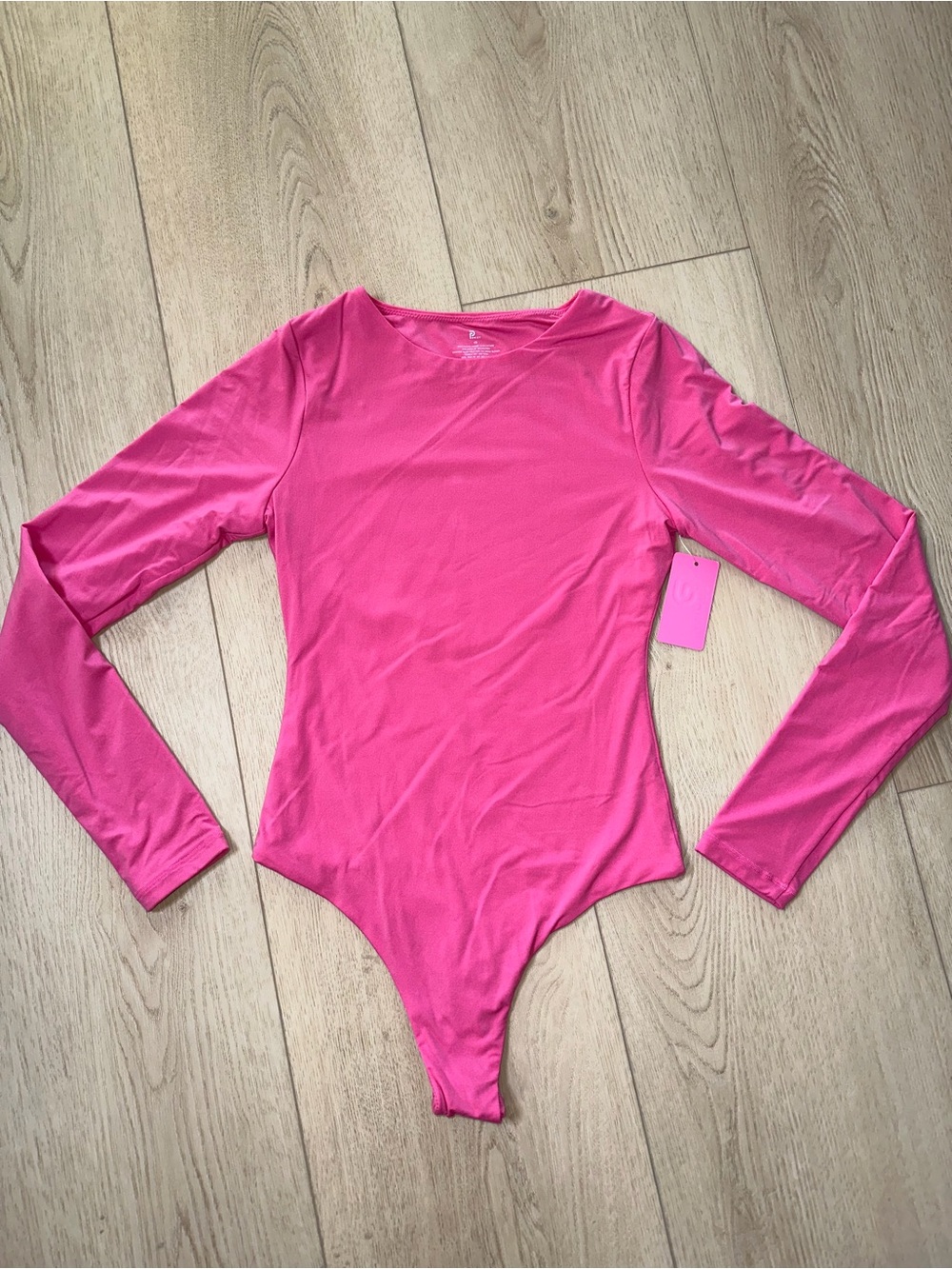 NWT Pumiey Pink Long Sleeve Bodysuit Size XS